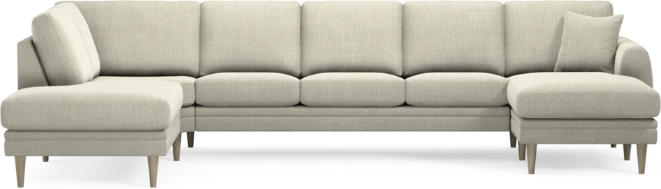 Eden - 3-sits soffa med divan vänster och schäslong höger - Beige