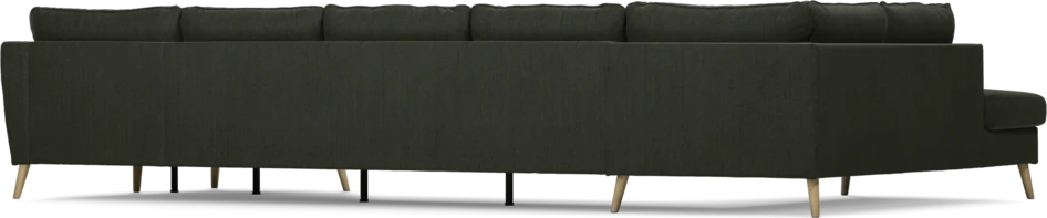 County - 4-sits soffa med divan vänster och schäslong höger - Grön