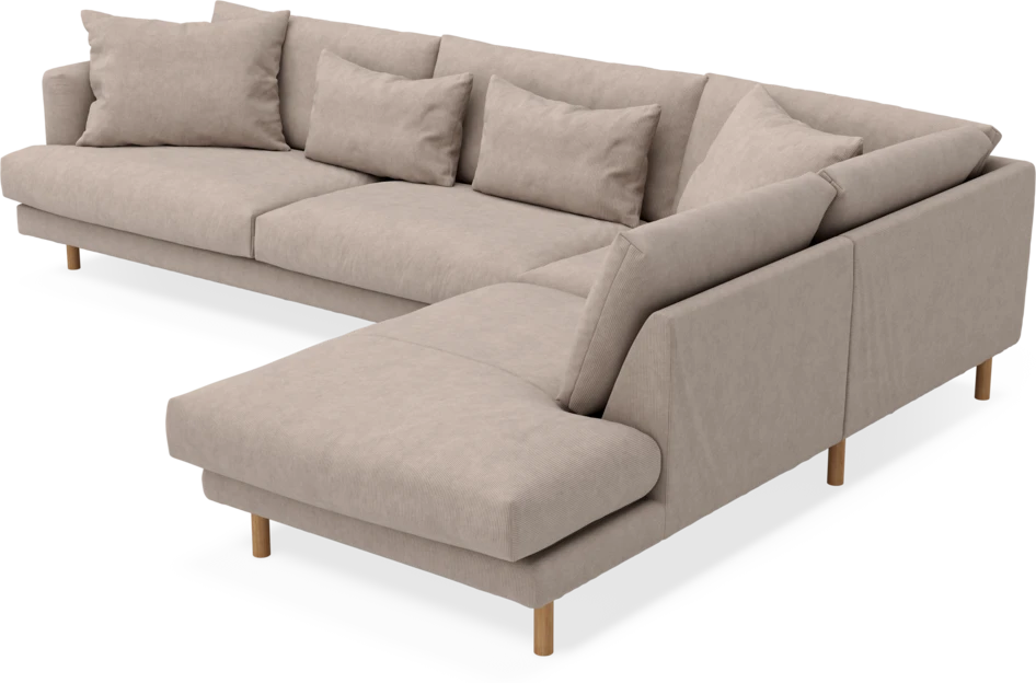 Harper - 3-sits soffa med divan höger - Beige