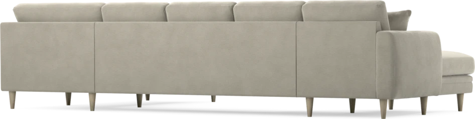 Eden - 3-sits soffa med schäslong vänster och divan höger - Brun