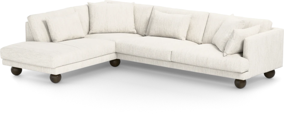 Harper - 3-sits soffa med divan vänster - Vit