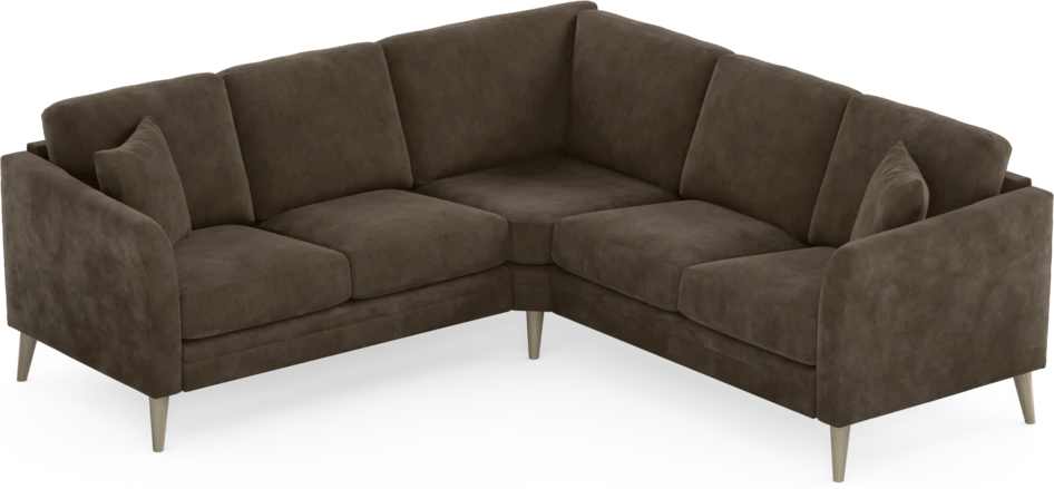 Eden - Hörnsoffa, 2+2-sits - Brun