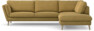Madison Lux - 3-sits soffa med divan höger - Gul