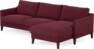 Winston - 3-sits soffa med schäslong, vändbar - Röd