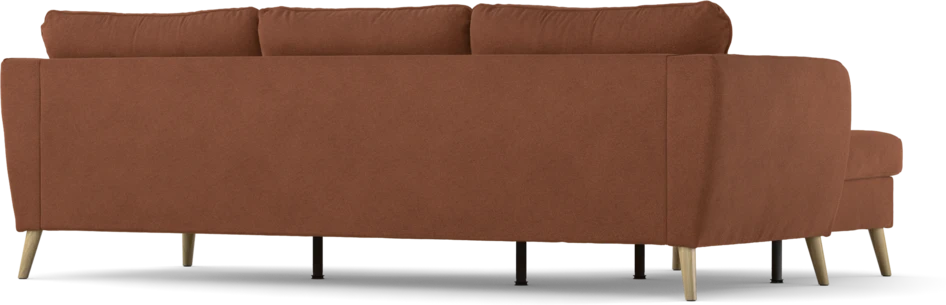County - 3-sits soffa med flyttbar schäslong - Orange