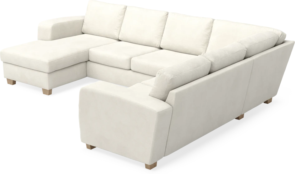 Friday - Hörnsoffa, 3+2-sits med schäslong vänster - Vit