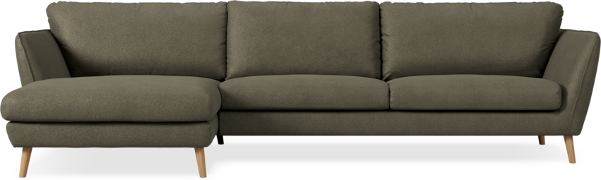 Madison Lux - 3-sits soffa med schäslong vänster - Brun