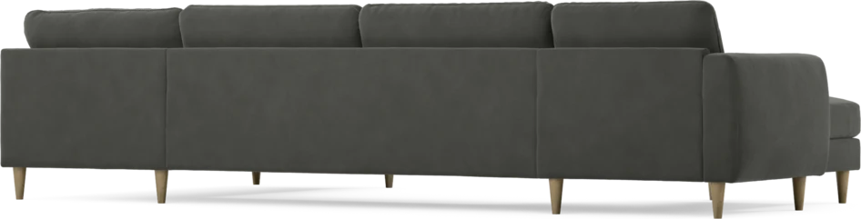 Bridge - 3-sits soffa med schäslong vänster och divan höger - Grå