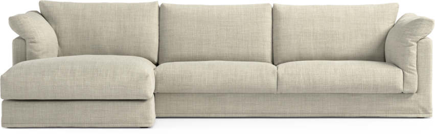 Cherrie Klädsel - 3-sits soffa med schäslong vänster - Beige