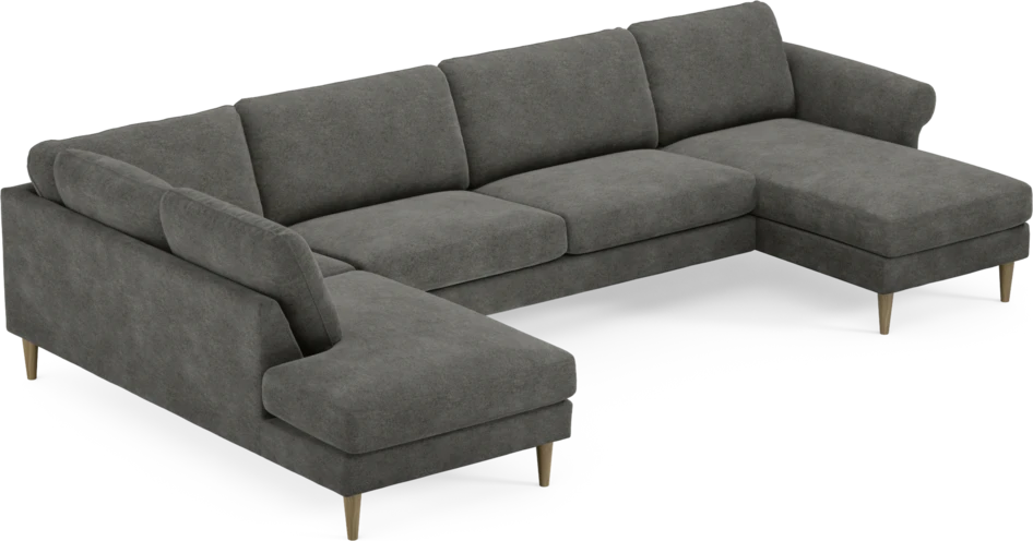 Bridge - 3-sits soffa med divan vänster och schäslong höger - Grå