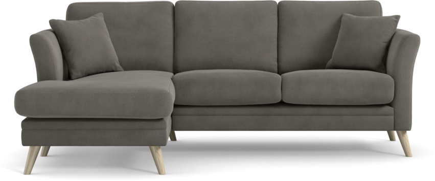 Eden - 2-sits soffa med schäslong - Grå