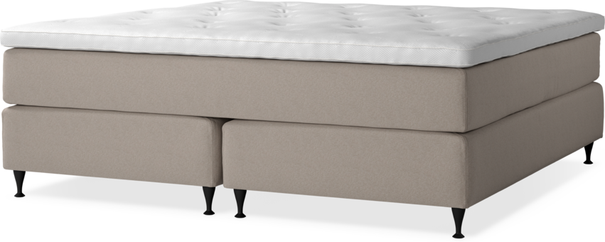 Delux Exclusive - Kontinentalsäng, dubbelsäng med bäddmadrass - Beige