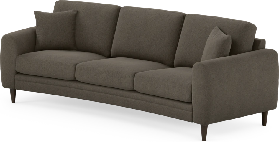 Eden - 3-sits soffa svängd - Brun