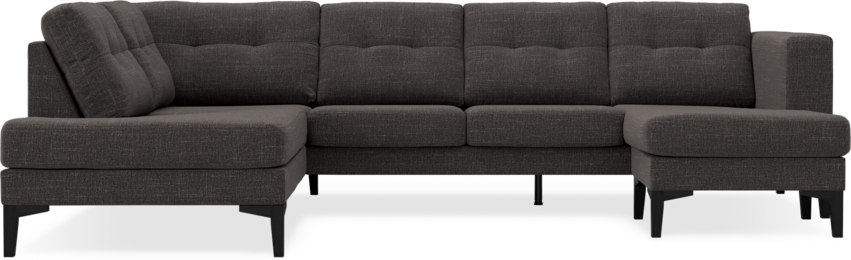 Rio - 3-sits soffa med divan vänster och schäslong höger - Grå
