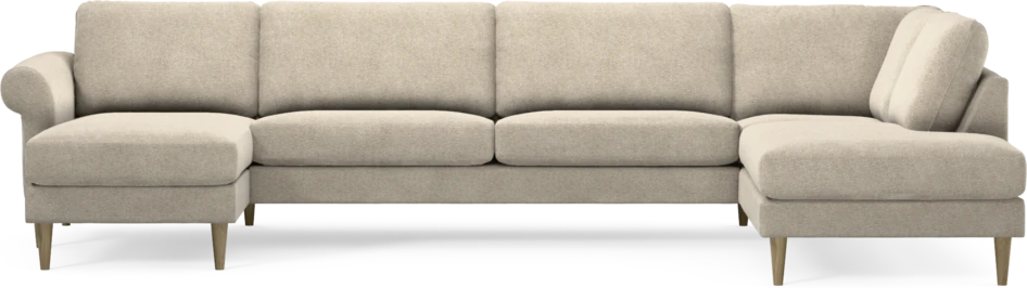 Bridge - 3-sits soffa med schäslong vänster och divan höger - Beige