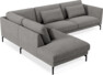 Willow - 3-sits soffa med divan vänster, fast klädsel - Grå