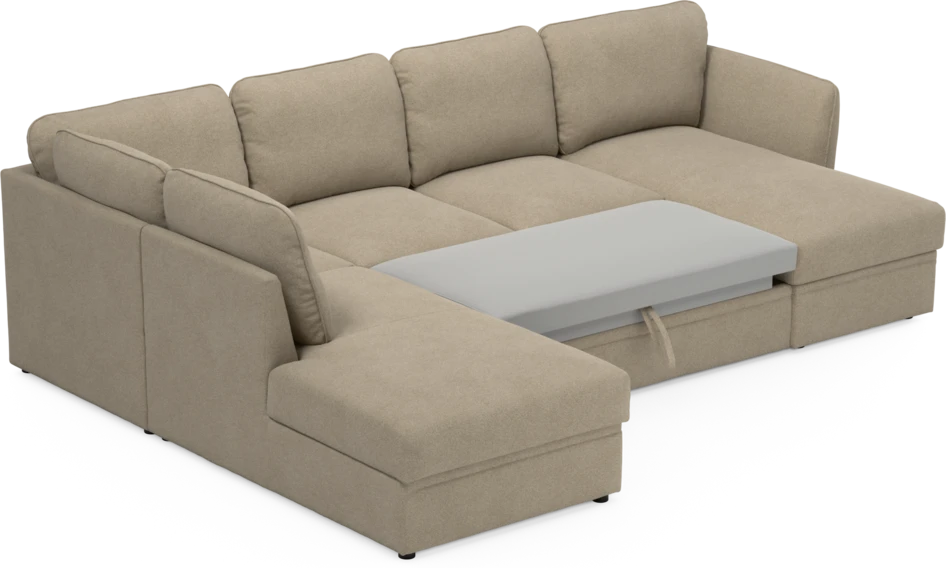 Öland - Bäddsoffa med divan vänster och schäslong höger - Beige