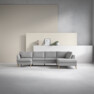 County - 3-sits soffa med schäslong vänster och divan höger - Grå