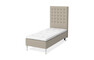 Sense Delux - Ramsäng, enkelsäng med bäddmadrass Sleep Delux vit - Beige