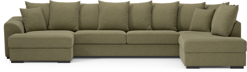 Town - 3-sits soffa med divan höger och schäslong vänster - Grön