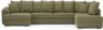Town - 3-sits soffa med divan höger och schäslong vänster - Grön