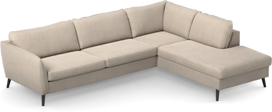 County - 2,5-sits soffa med divan höger - Beige