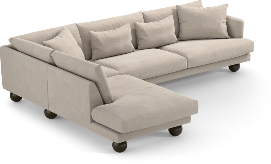 Harper - 3-sits soffa med divan vänster - Beige