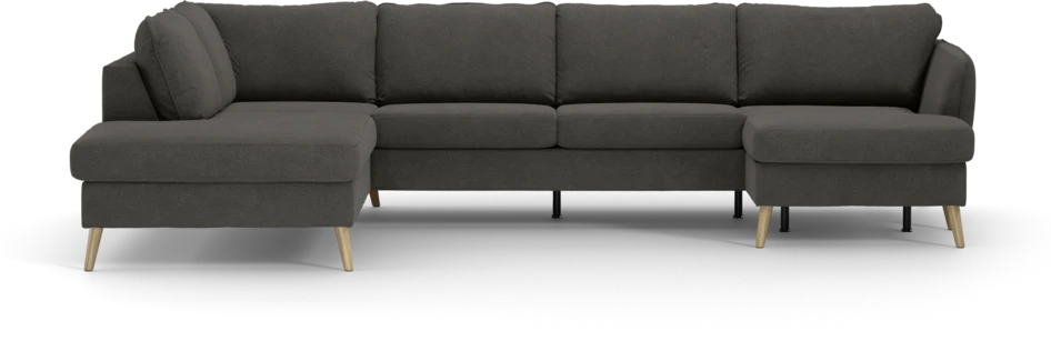 County - 3-sits soffa med divan vänster och schäslong höger - Brun