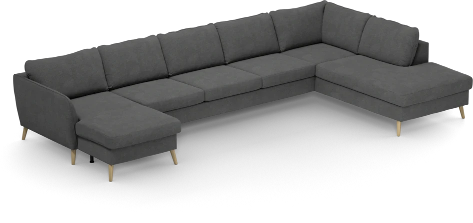 County - 4-sits soffa med schäslong vänster och divan höger - Grå