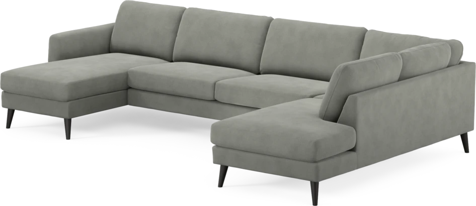 Bridge - 3-sits soffa med schäslong vänster och divan höger - Grå