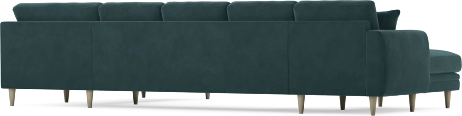 Eden - 3-sits soffa med schäslong vänster och divan höger - Blå