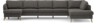 County - 4-sits soffa med schäslong vänster och divan höger - Brun