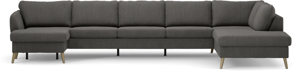 County - 4-sits soffa med schäslong vänster och divan höger - Brun