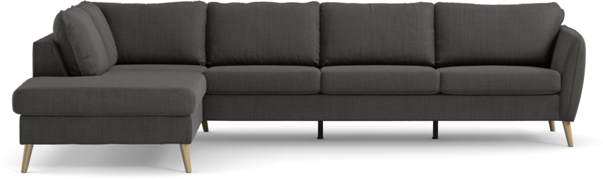 County - 3-sits soffa med divan vänster - Grå