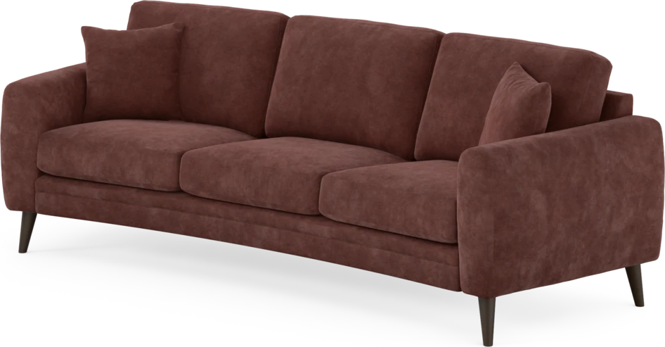 Eden - 3-sits soffa svängd - Röd
