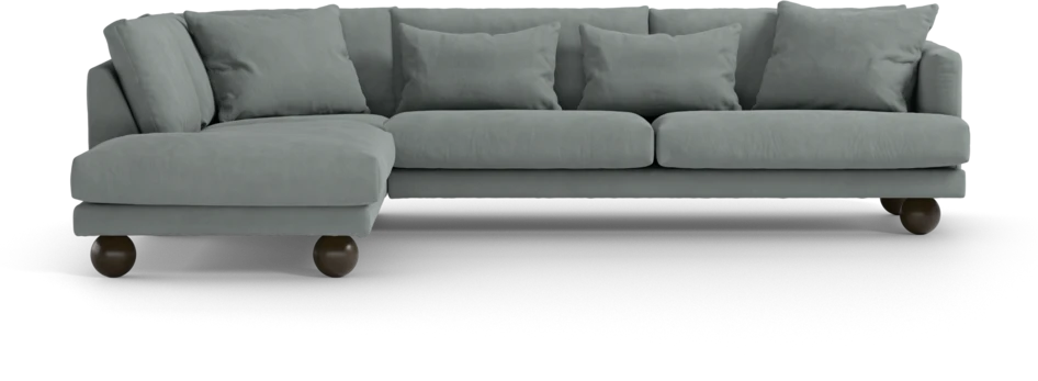 Harper - 3-sits soffa med divan vänster - Grön