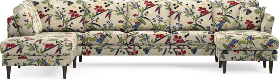 Eden - 3-sits soffa med divan vänster och schäslong höger - Flerfärgad