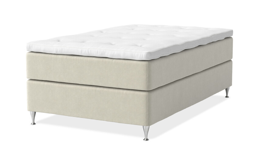 Dream Delux - Kontinentalsäng, enkelsäng med bäddmadrass Sleep Delux vit - Beige