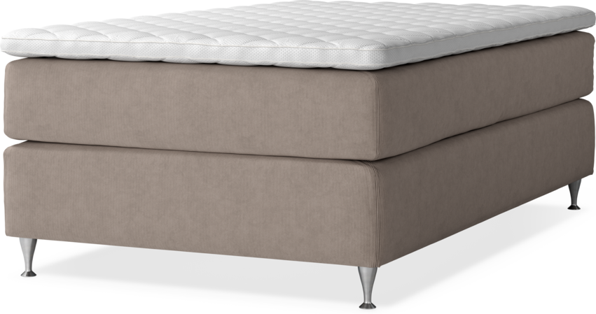 Delux Dream - Kontinentalsäng, enkelsäng med bäddmadrass - Beige