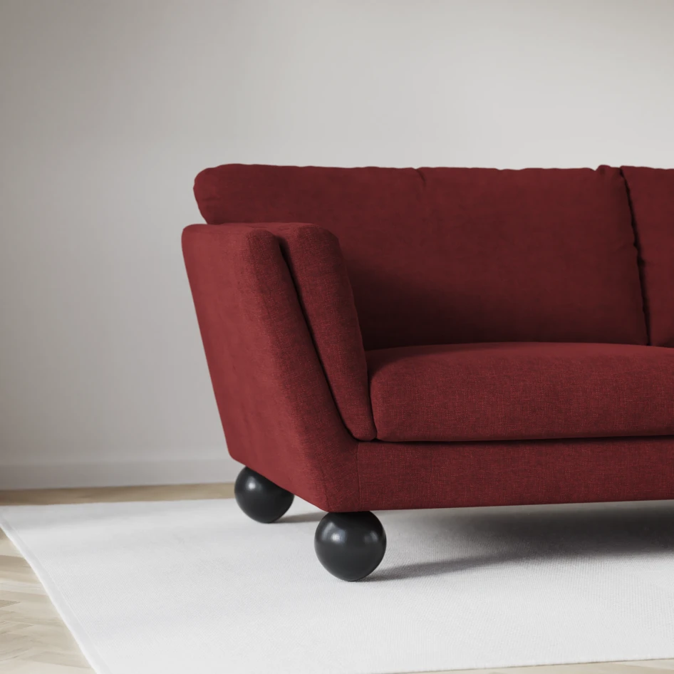 Madison Lux - Hörnsoffa 2+3-sits, hörn 1 - Röd