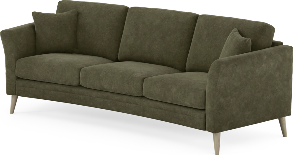 Eden - 3-sits soffa svängd - Grön