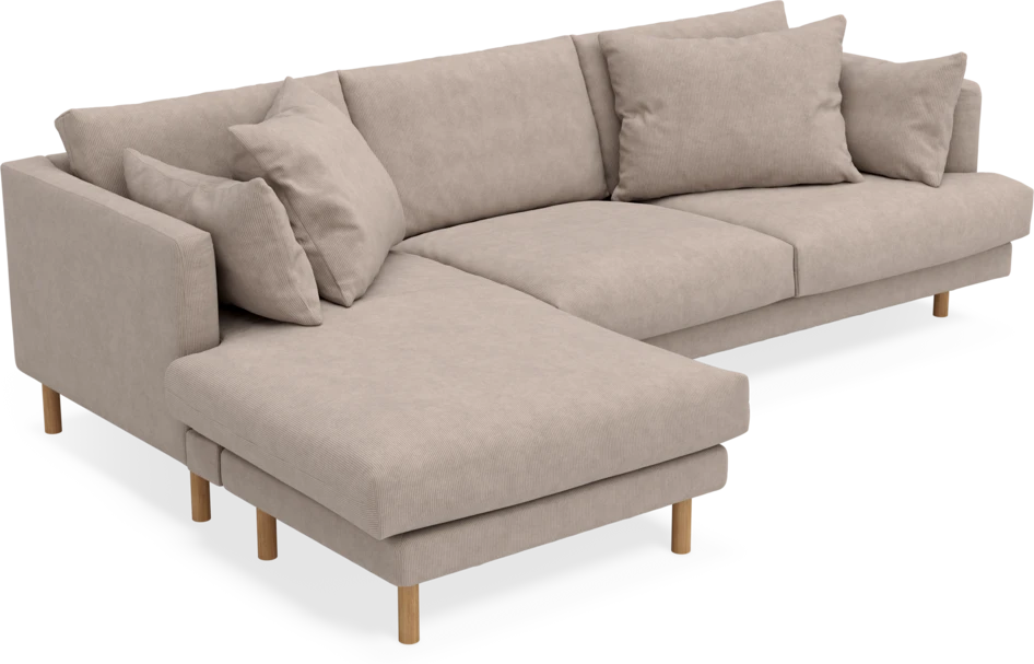 Harper - 4-sits med schäslong vänster - Beige