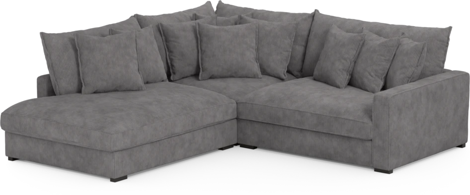 Rossi - 2-sits soffa med divan vänster - Grå