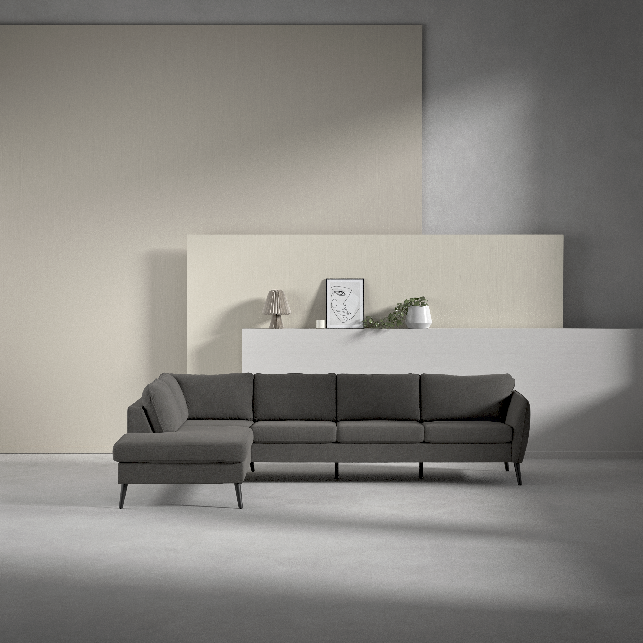 County - 3-sits soffa med divan vänster - inspiration