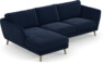 Madison Lux - 2-sits soffa med schäslong vänster - Blå