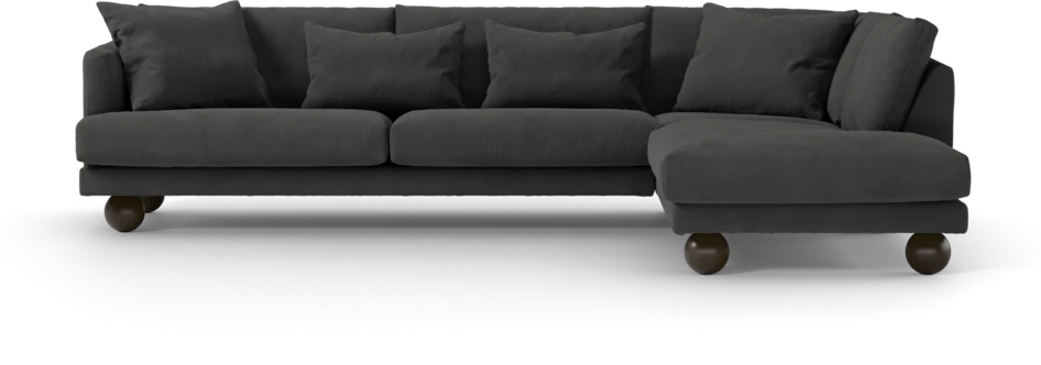 Harper - 3-sits soffa med divan höger - Grå
