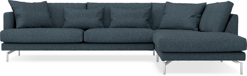 Harper - 3-sits soffa med divan höger - Blå