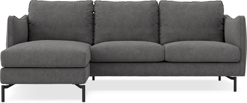 Madison Lux - 2-sits soffa med schäslong vänster - Grå