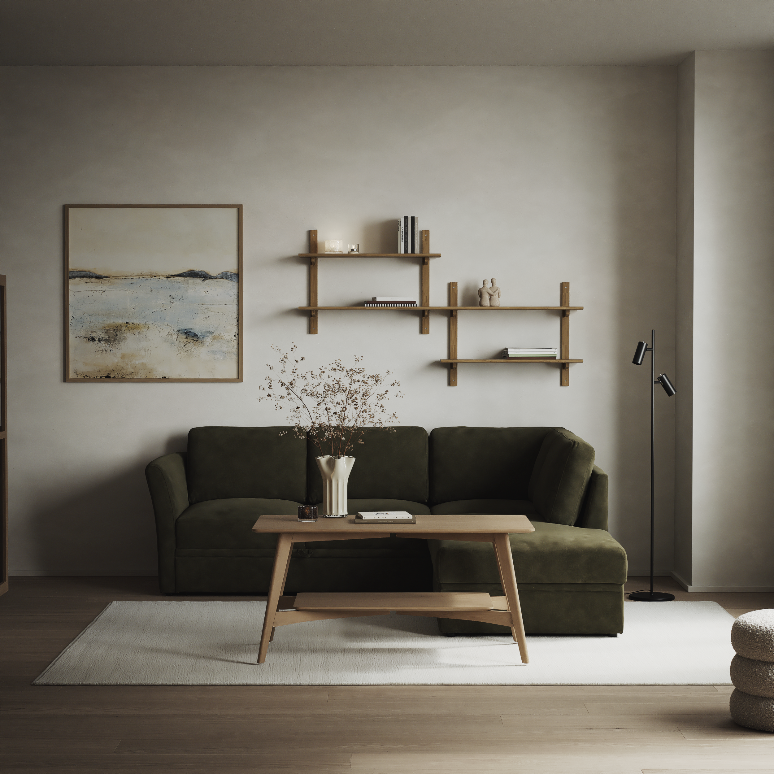Öland - Bäddsoffa med divan höger - inspiration