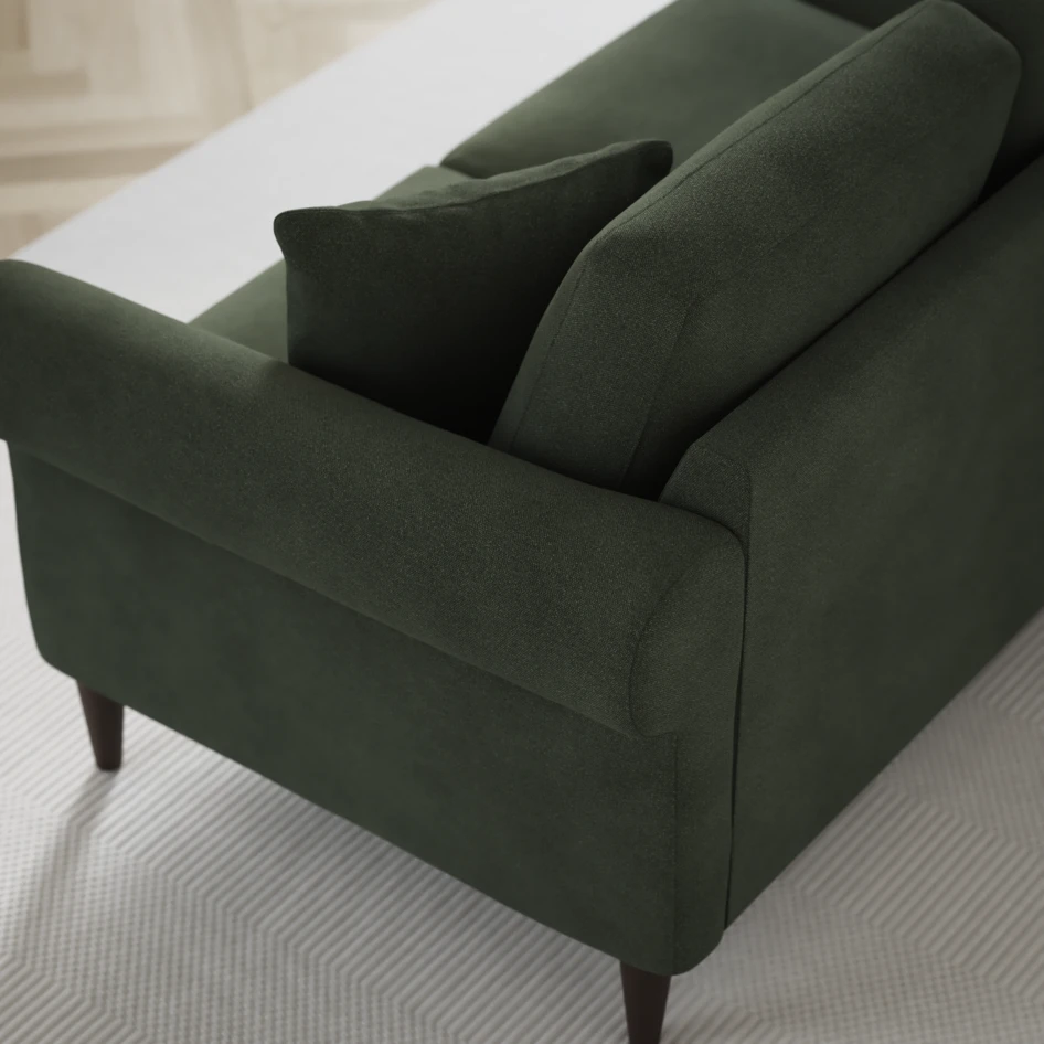 Eden - 3-sits soffa svängd - Grön